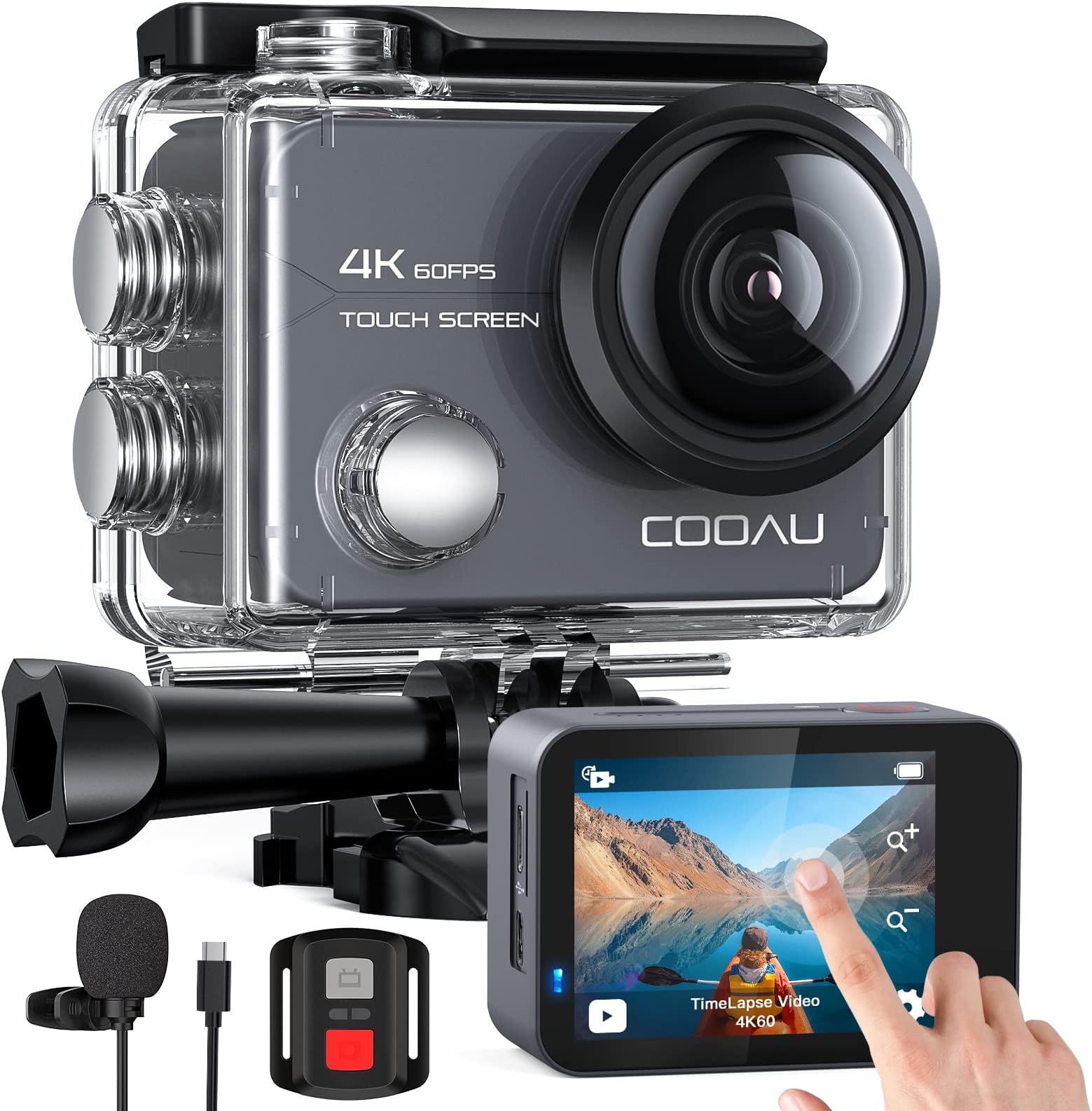 AKASO V50 X Action Cam 4K 20MP - Fotocamera Subacquea WiFi, Touch Screen, Impermeabile Fino A 40M