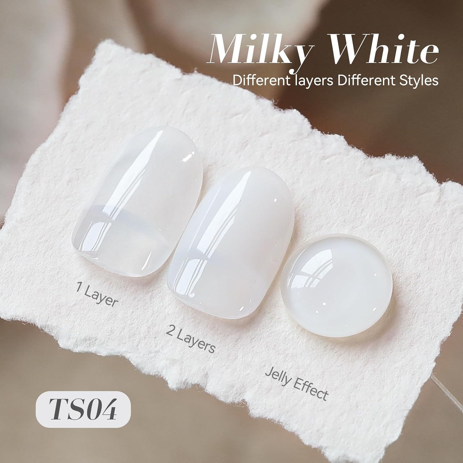 UV Nagellack Klares Milchig-Weiß 15ml für Nageldesign Maniküre Nailart