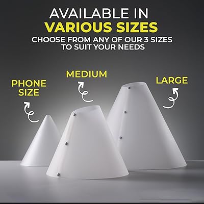 BEIYANG Large Size Light Cone 360 Degree Photography Diffuser For Reflective Objects, Tabletop Light Cone Small Products Photo Photography Props For Cosmetics Jewelry Photography