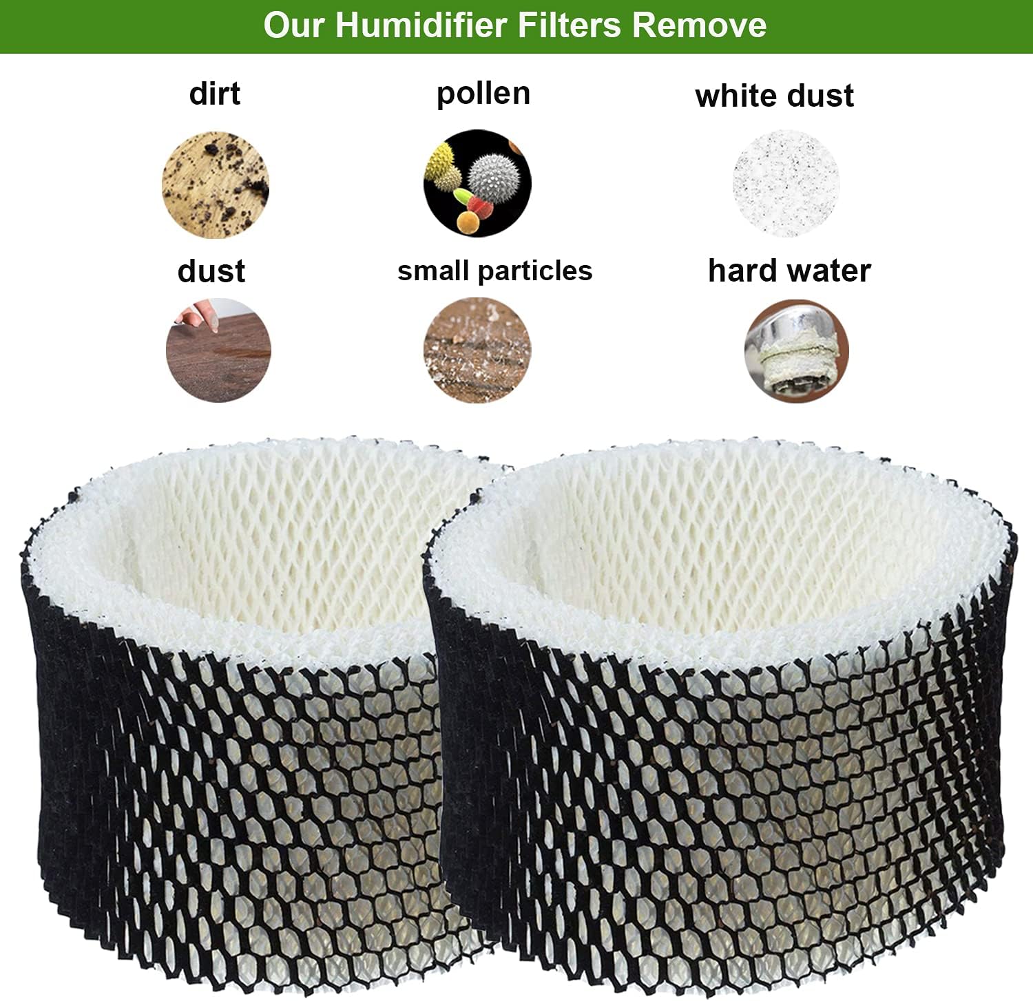 8-Pack Humidifier Wicking Filter Compatible with Holmes Humidifier Replacement Filter HWF62 & HWF62CS, Filter A