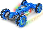Fosgoit RC Voiture Gesture Sensing Stunt Car, Jouets pour les garçons filles 6-12, Meilleurs Cadeaux pour les enfants garçons 6 7 8 9 10 11 12 Années, 2,4GHz 4WD RC Jouet hors route 360° Rotation de la drift tout-terrain avec la musique des lumières