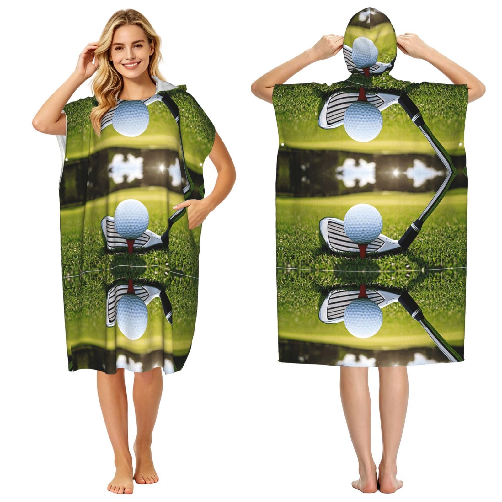 Poncho à capuche microfibre, peignoir à langer pour surf et natation