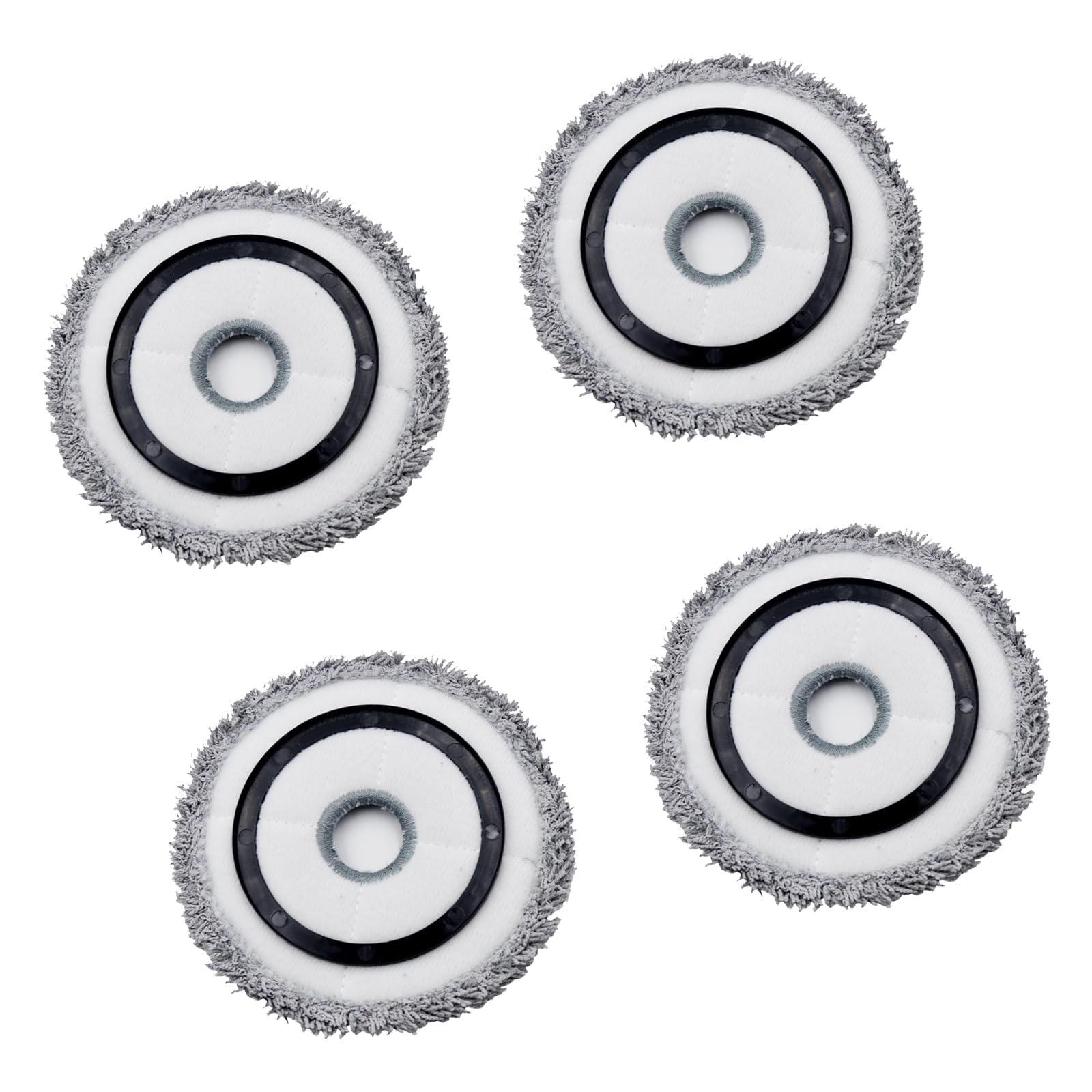 Buxuaaaa 4pcs Rotating Mop Cloths for Robot Vacuums Cleaner Washable Cleaning Cloth Stubborn Stain Removal Machine Accessories Robot Vacuum Accessories
