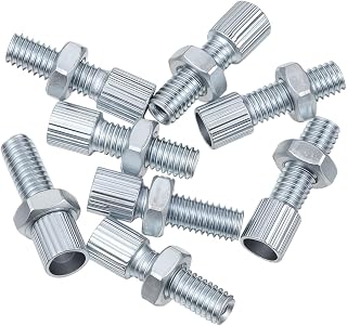 8 Pcs Silver Brake Cable Adjuster M6