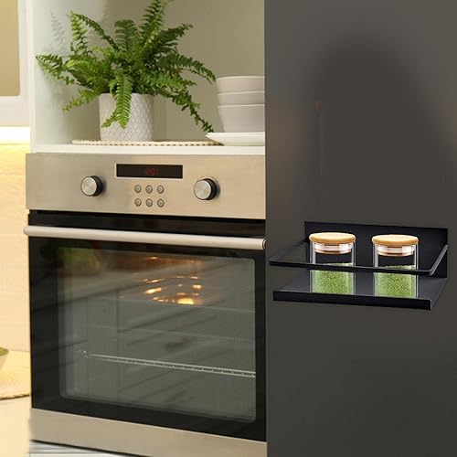 Miniatura 3 de Organizador magnético para refrigerador  Estante colgante de especias de acero al carbono sin perforaciones  Organizador de tarros de condimentos de