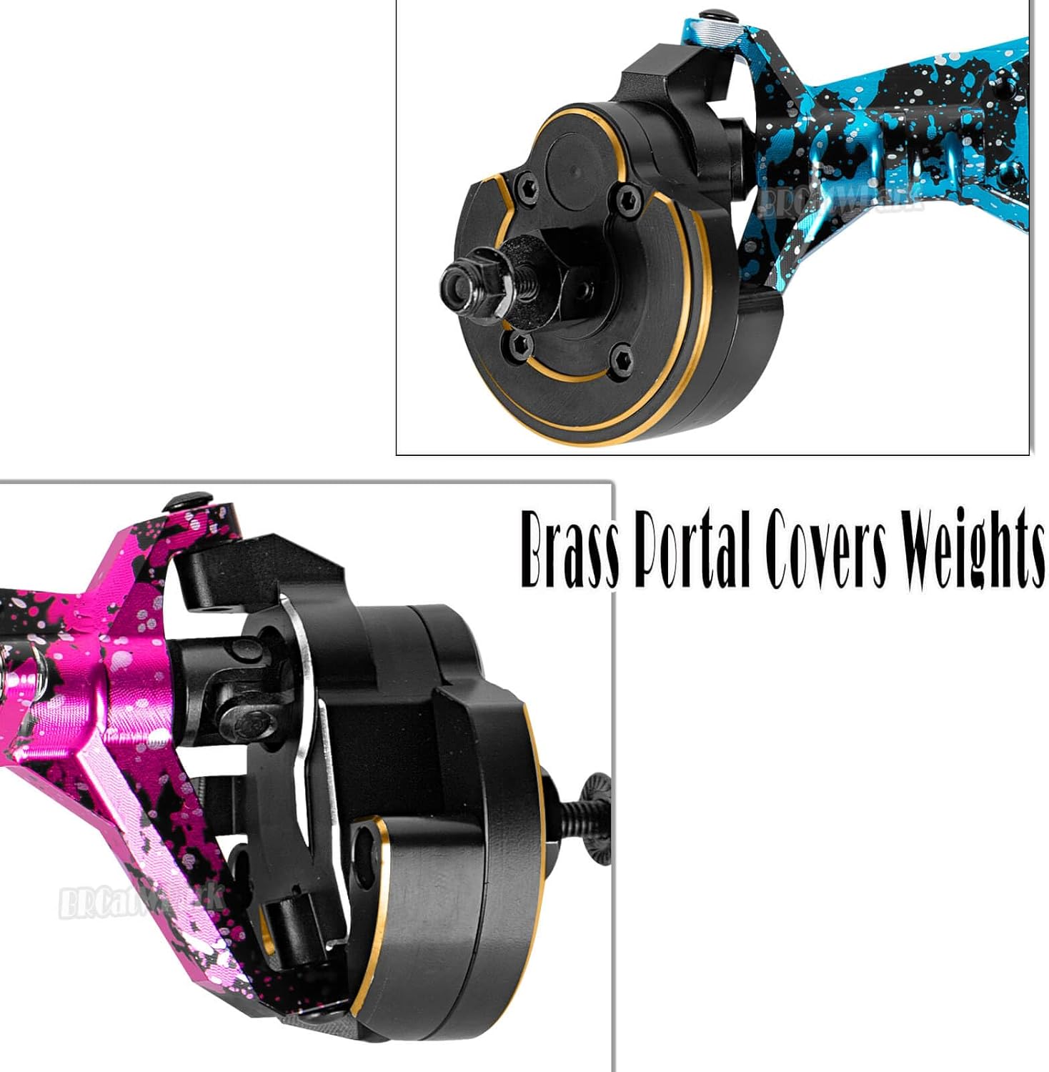 Front Rear Portal Axles Upgrades Part for 1/10 Capra 1.9 UTB 4X4,DIY SCX10 SCX10 II,RC Aluminum Alloy Front Rear Axle RC Crawler Car,1/10 Capra 1.9 UTB & SCX10,Colorful(Pink Blue Tone)