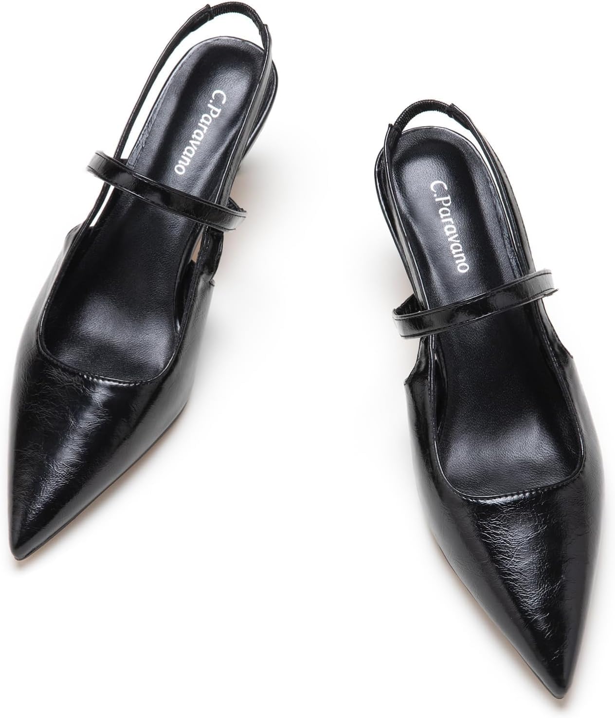 C.Paravano Women Slingback Heels - Pointed Toe Design