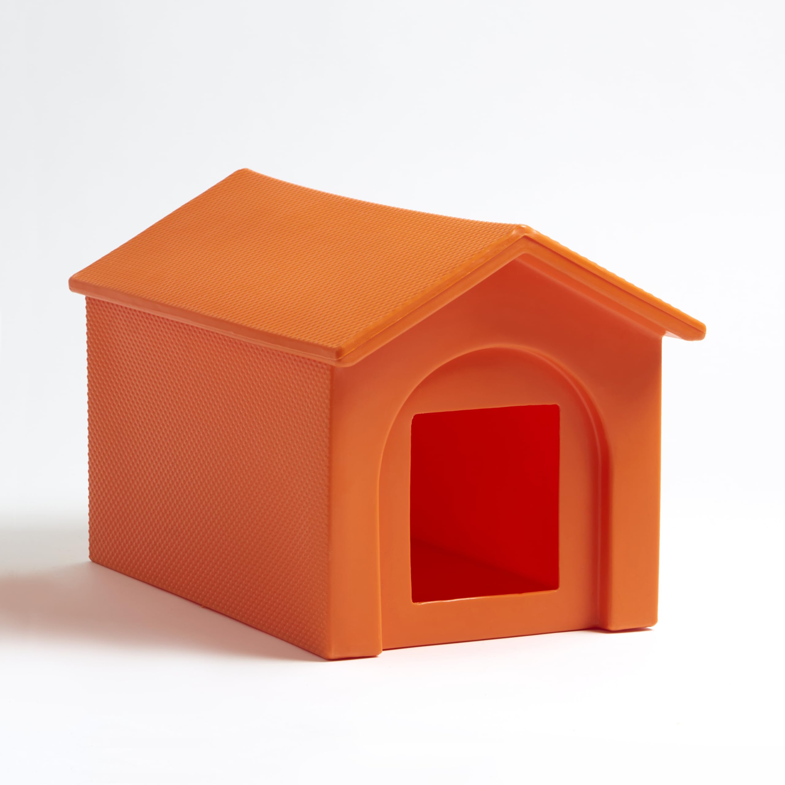 Kitty Kottage - Plastic Waterproof Cat House/Outdoor Cat Shelter/Den/Kennel - Made in Sheffield, UK - (Orange, One Size)