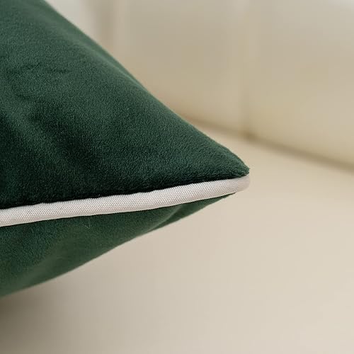 Miniatura 5 de Aeckself Funda de almohada cuadrada verde azulado de 20 x 20 pulgadas, diseño de hojas de árbol, funda de cojín de terciopelo moderna de lujo para