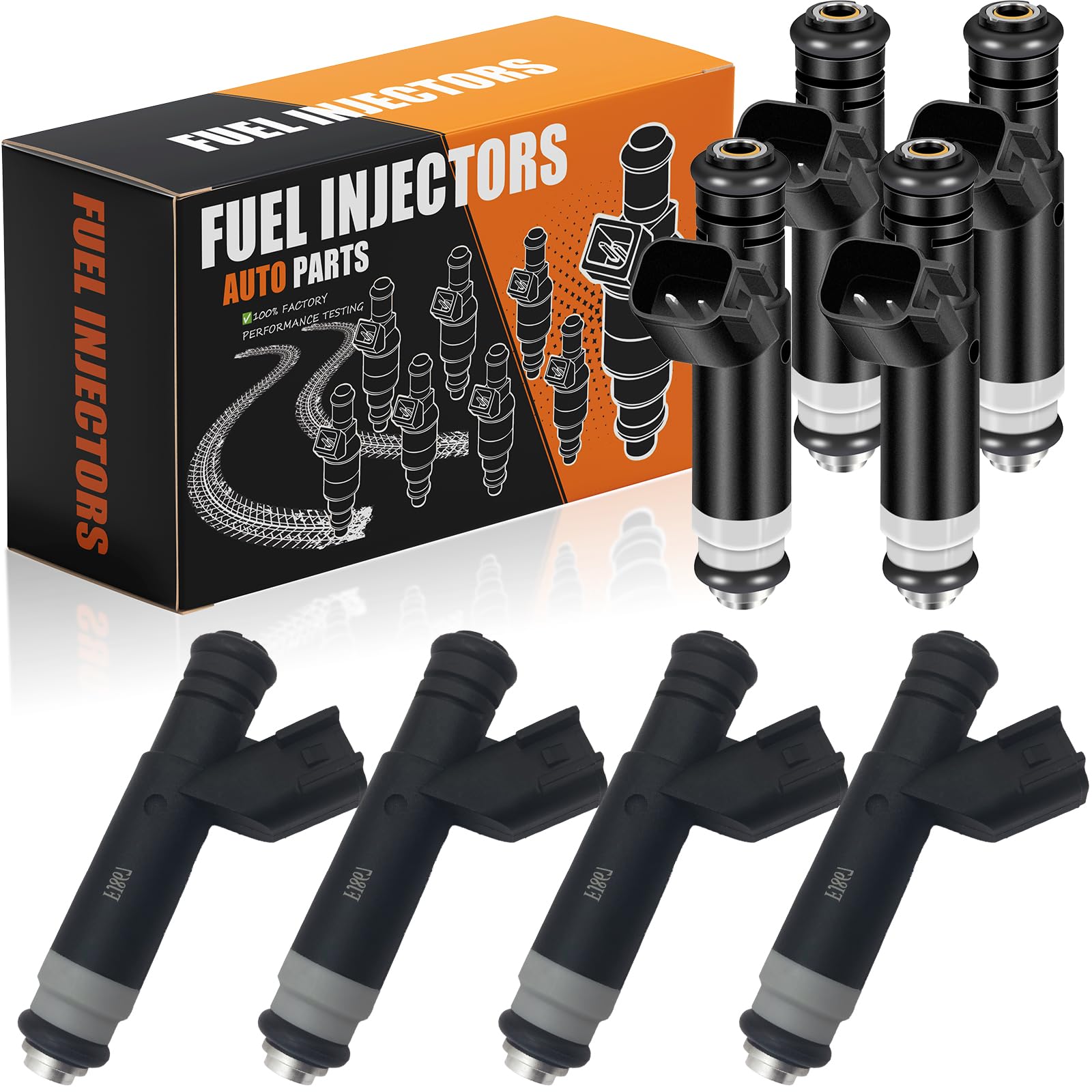 FJ867 4.6L 4-hole Fuel Injectors Fit for:-Ford for:-Mercury 8 Pcs