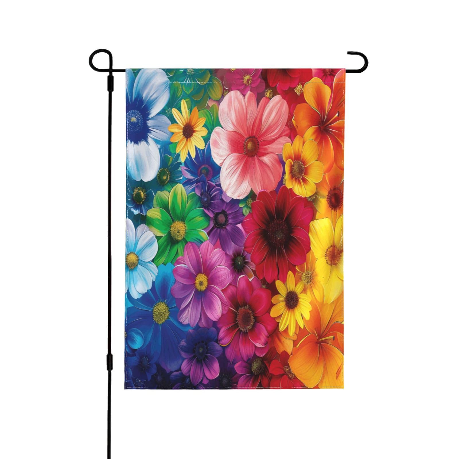 Drapeau de jardin arc-en-ciel en polyester pour animer votre terrasse