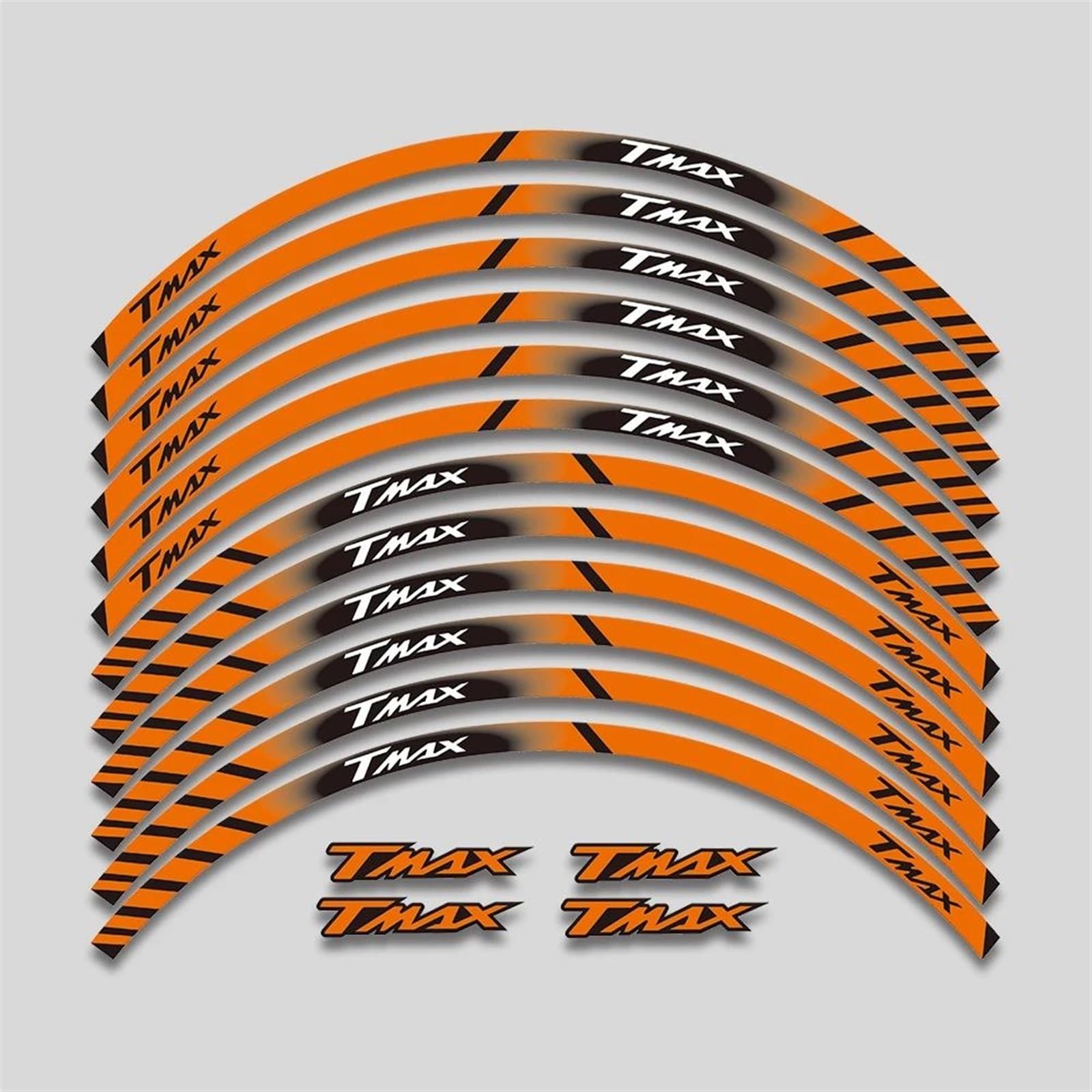 Stickers Motorcycle Stickers Night Reflective Decorative Wheel Rim for Yamaha T MAX500 T-MAX530 XP500 XP530(Style 10)
