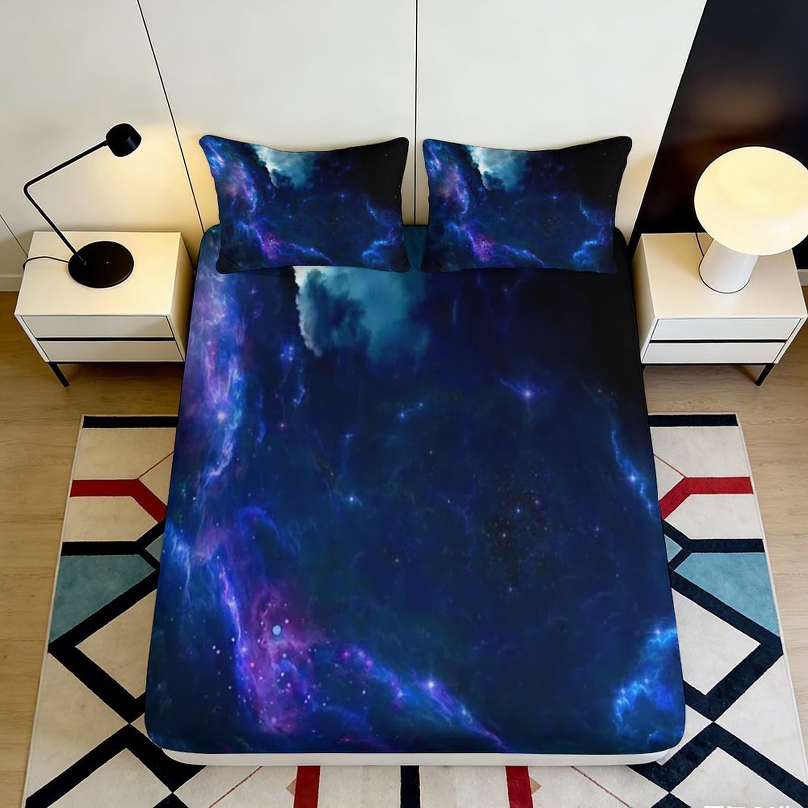 3D Printed Racing Fitted Sheet Microfiber Deep Pocket Bedroom Bedding for Adults Teens Racing Mattress Fitted Cover Non-Slip Washable 90x200x25cm