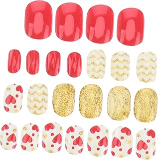 Beavorty 1 Pacote 24Pcs Unhas Postiças Com Cola Lindas Unhas Postiças Animais Fofos Unhas Postiças Kit De Decoração De Unhas Unhas Quadradas Manicure Francesa Esmalte Conjunto De Unhas