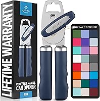 Vista 30 de Zulay Kitchen Abrelatas manual con abrebotellas con perilla giratoria
