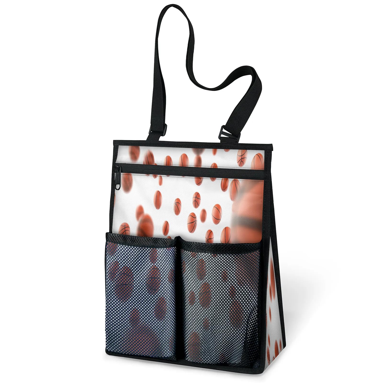 Ourtheme 3d Sports Basketball Portable Shower Bag for Travel Gym Camp Beach Tote Shower Caddy Bags Hanging Toiletry
