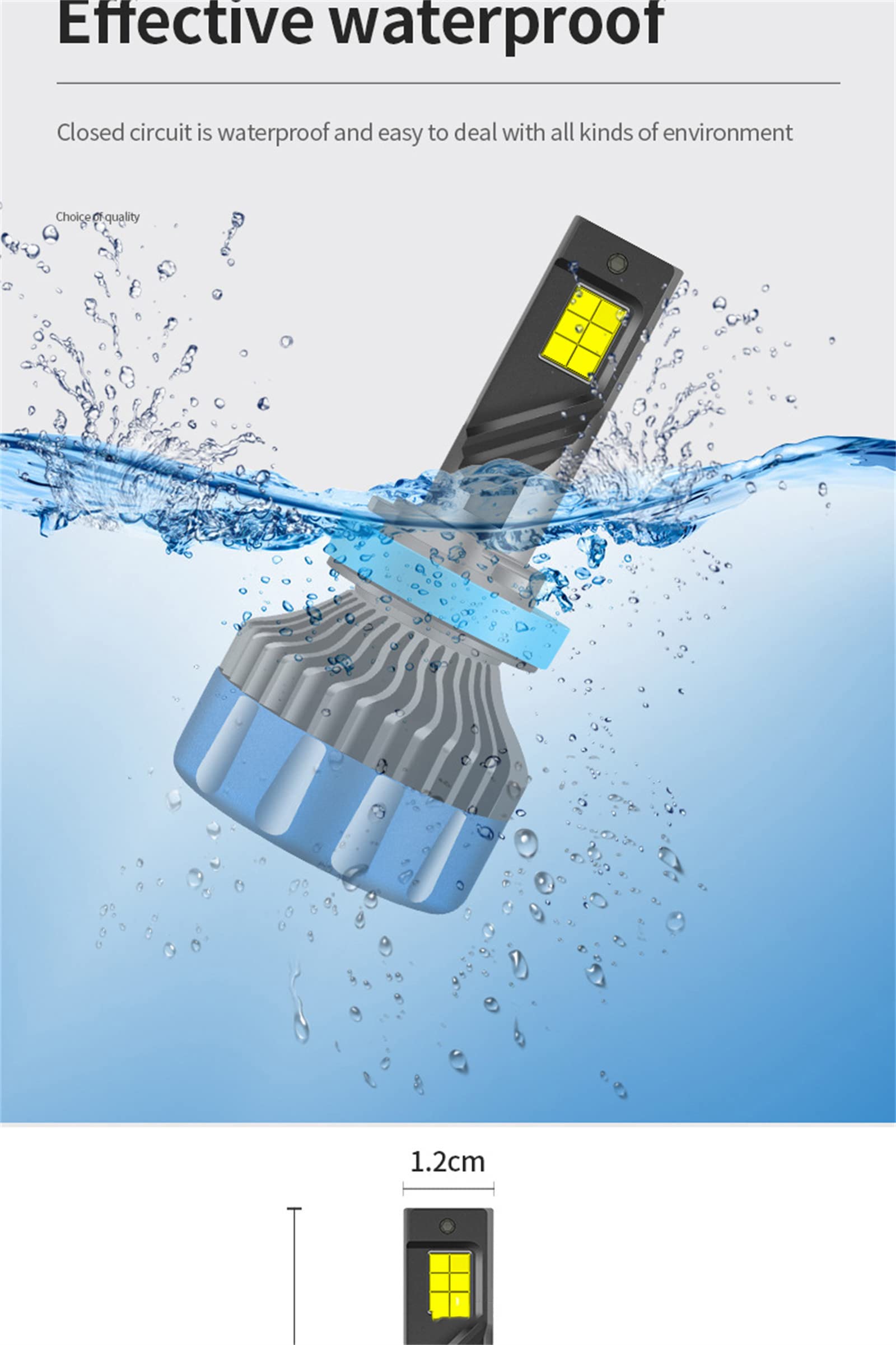 Bombillas LED Para Faros Delanteros, 80 W 16000 Lm, Kit De Conversión De Faros LED, Haz Bajo/Haz Alto Súper Brillante Con Decodificación, 6000 K Blanco Frío, Paquete De 2,H4