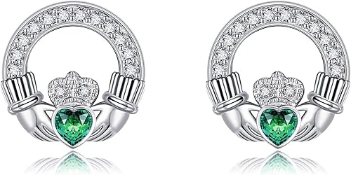 Sterling Silver Mushroom/Cherry/Chicken/Daisy/Horseshoe/Fish/Cat Stud Earrings Animal Jewelry for Women