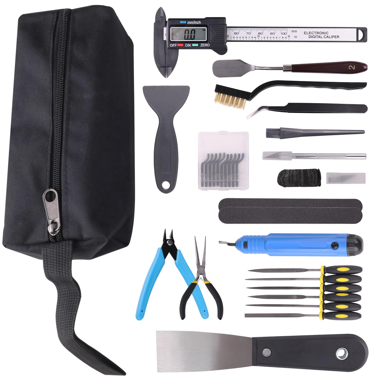 Sovol Kit D'outils 3D pour Imprimante 36 Pièces, Kit de Nettoyage et de Retrait d'impression 3D, Outil D'ébavurage, Ensemble de Couteaux Artistiques pour la Finition et Modèles 3D