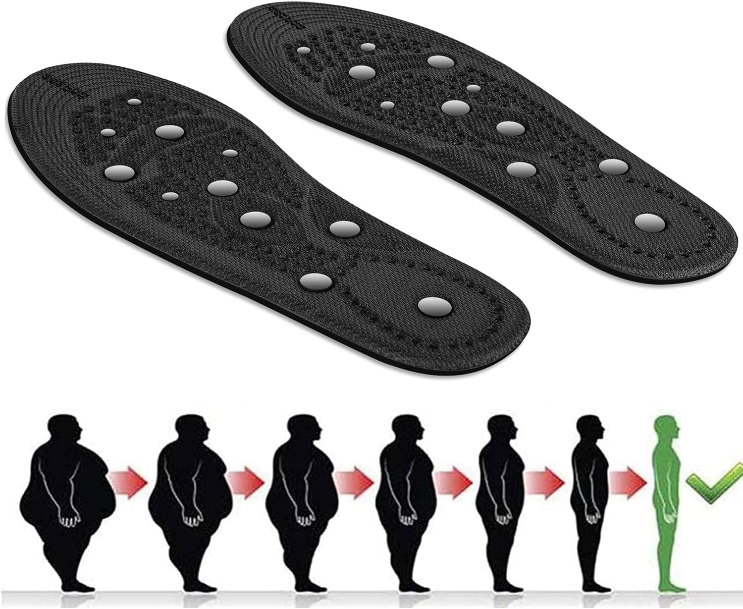 Insoles, 1 Pair Therapy Insoles, Reflexology