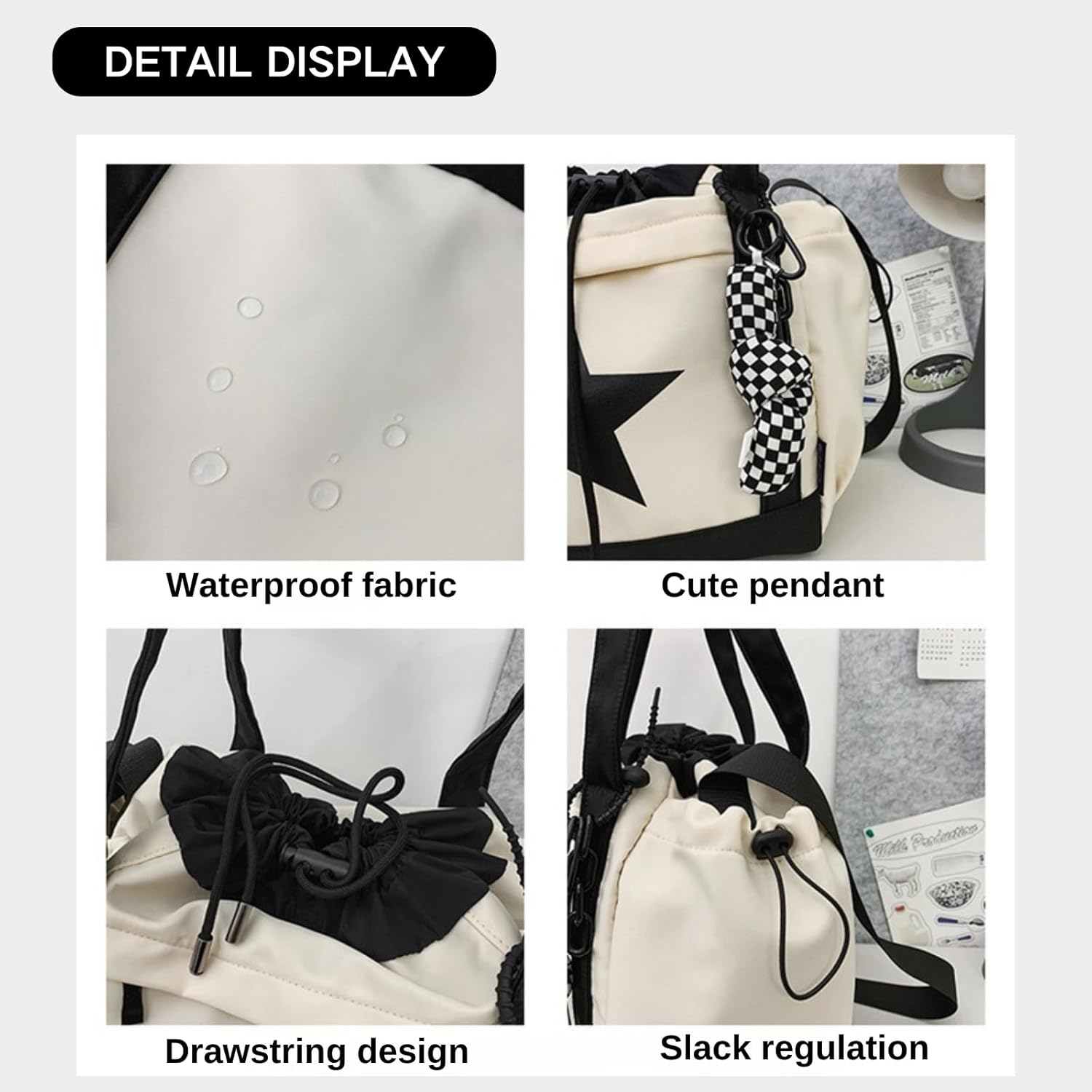 Star Messenger Bag, Vintage Star Tote Bag Y2K, Cute Aesthetic Crossbody Bag For Women, Fashion Shoulder Bag For Travel Bags