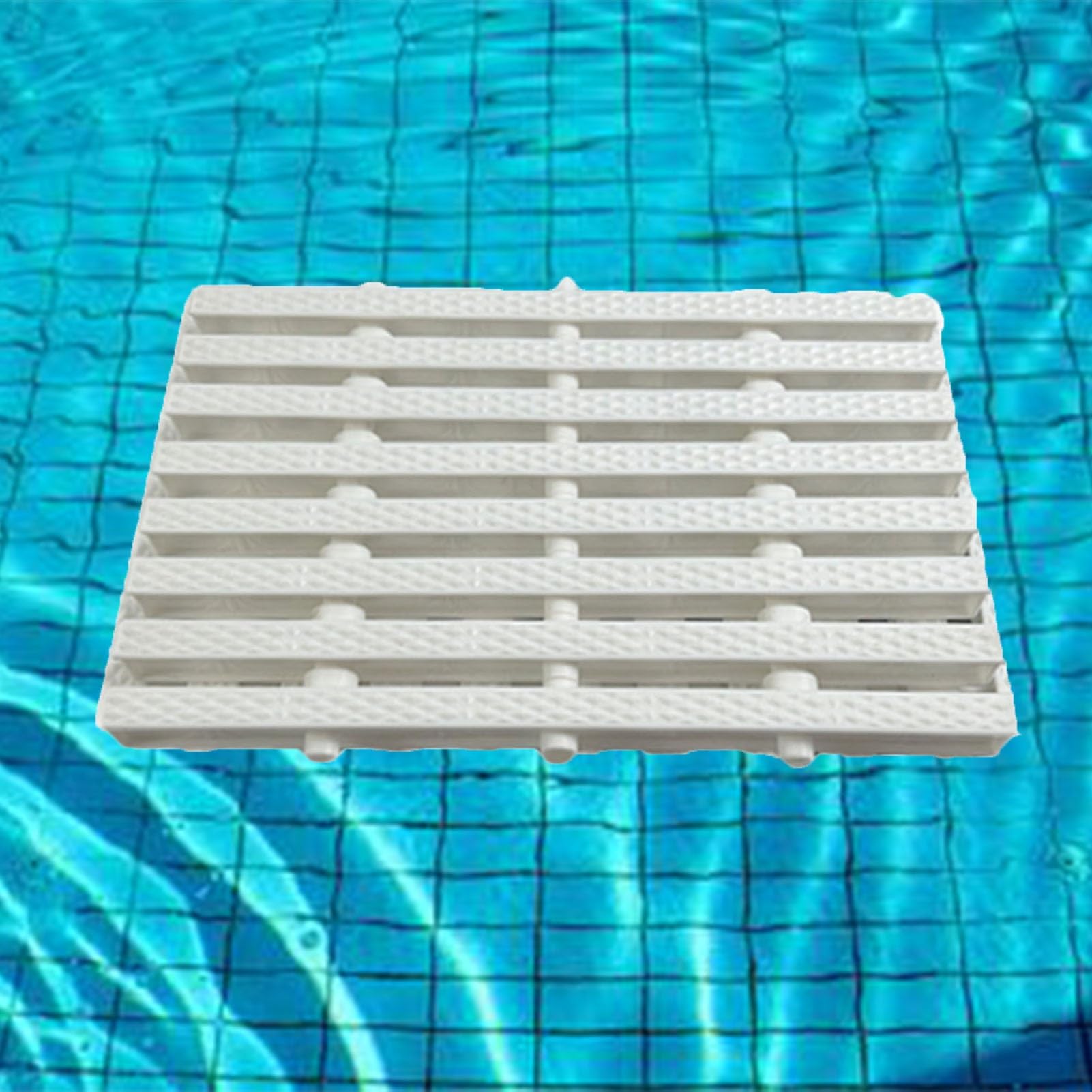 Grille de trop-plein de piscine blanche de 30 cm idéale pour la douche de jardin