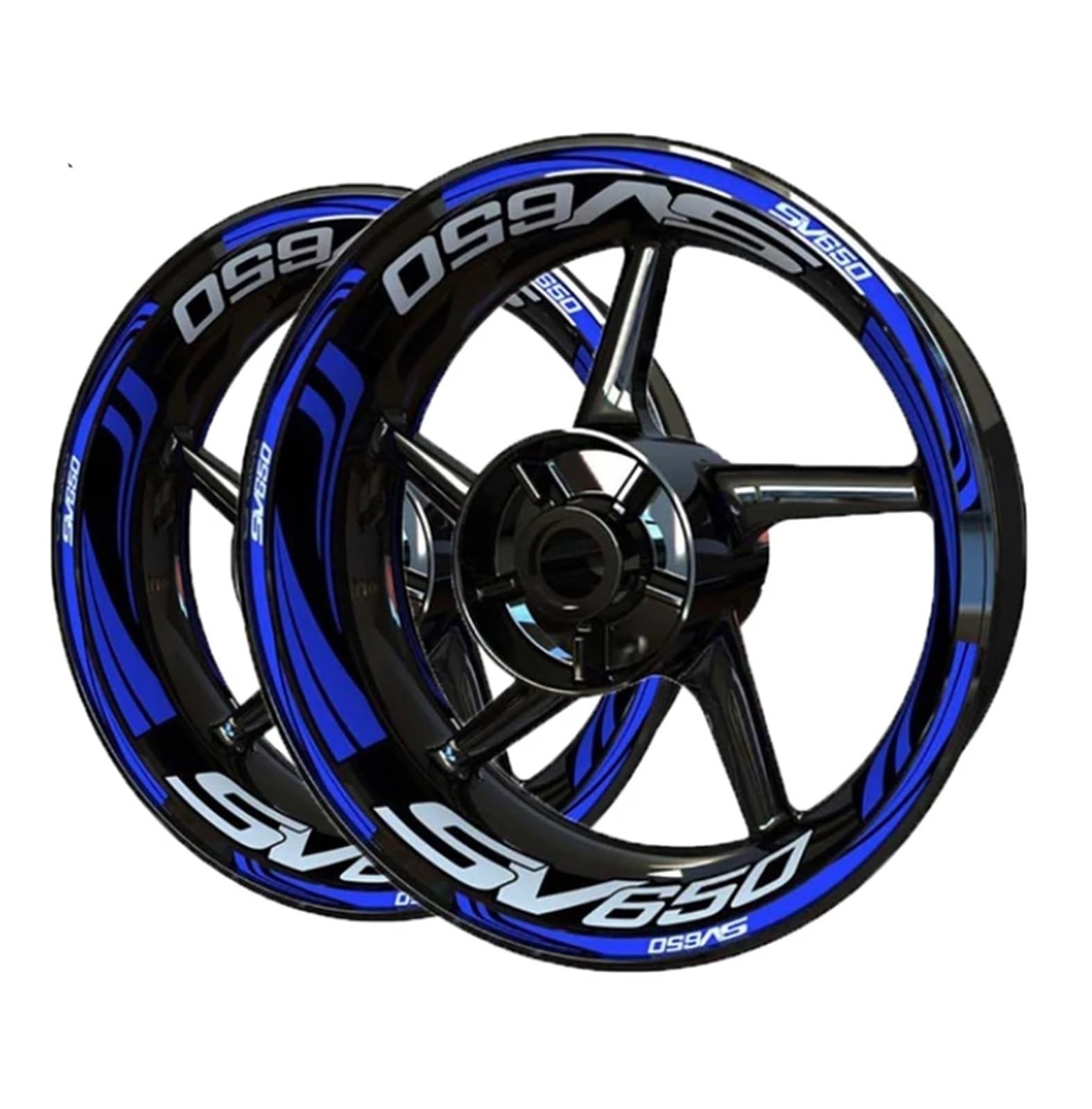 Motorcycle Wheel Stickers Night Reflective Decorative Rim for Suzuki SV650 SV 650(Style 5)