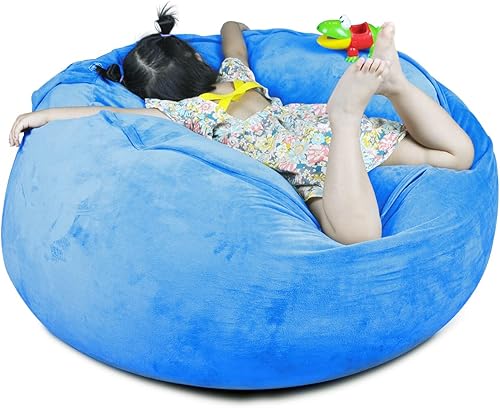 Miniatura 6 de Funda para silla puf, almacenamiento de animales de peluche, organizador de juguetes de felpa, funda para sillas de puf para niños, adolescentes y