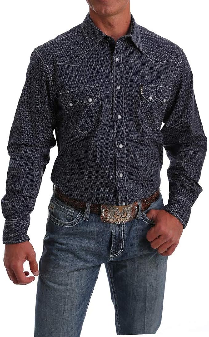 Cinch Men's Modern Fit Western Shirt, Navy, XL Amazon.co.uk Fashion