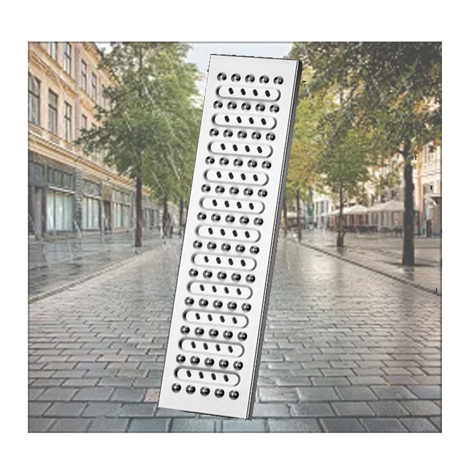 FCXWEVR Reced Stainless Steel Manhole Cover Square Septic Tank Lid for DrivewayEmbedded Design with Smooth D System