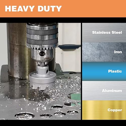 Miniatura 6 de Jerax tools Cortador de agujeros con punta de carburo de tungsteno, sierra de agujero TCT de 1-18 pulgadas con profundidad de agujero de 0.197 in