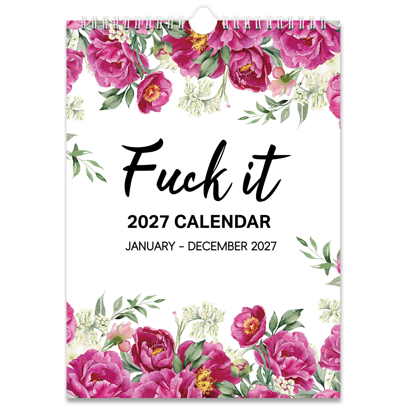 2027 Calendar Funny for Tired Women, 2027 Floral Wall Planner