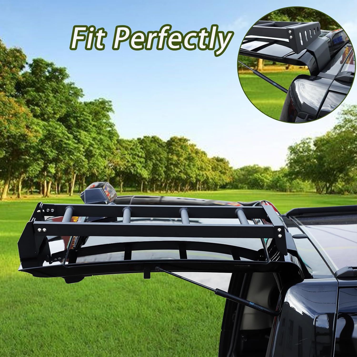 Rear Roof Rack Ladder Compatible with Land Rover Discovery 3/Discovery 4 2004-2016 Exterior Accessories, Aluminum Tailgate Ladder