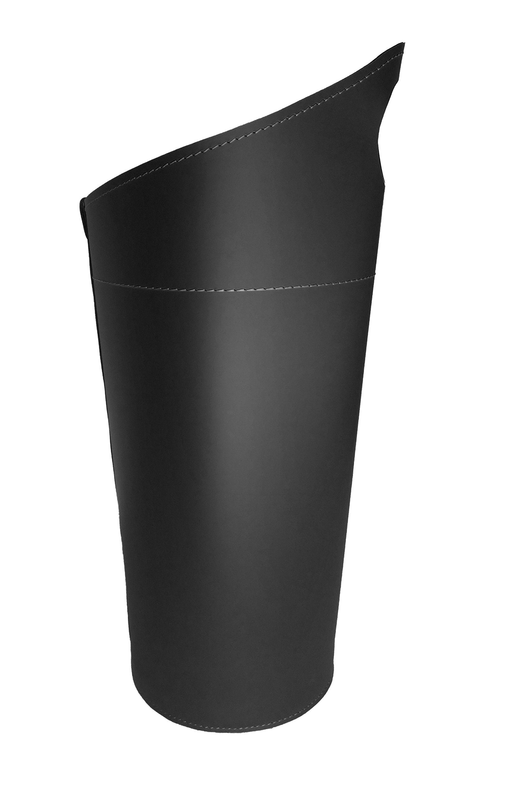 LIMAC Design PLUVIA Portaombrelli di design in cuoio, Porta Ombrelli Moderno da Interno, Contenitore per Ombrelli, con Vaschetta Scolapioggia Rimovibile, prodotto in Italia. (Nero)