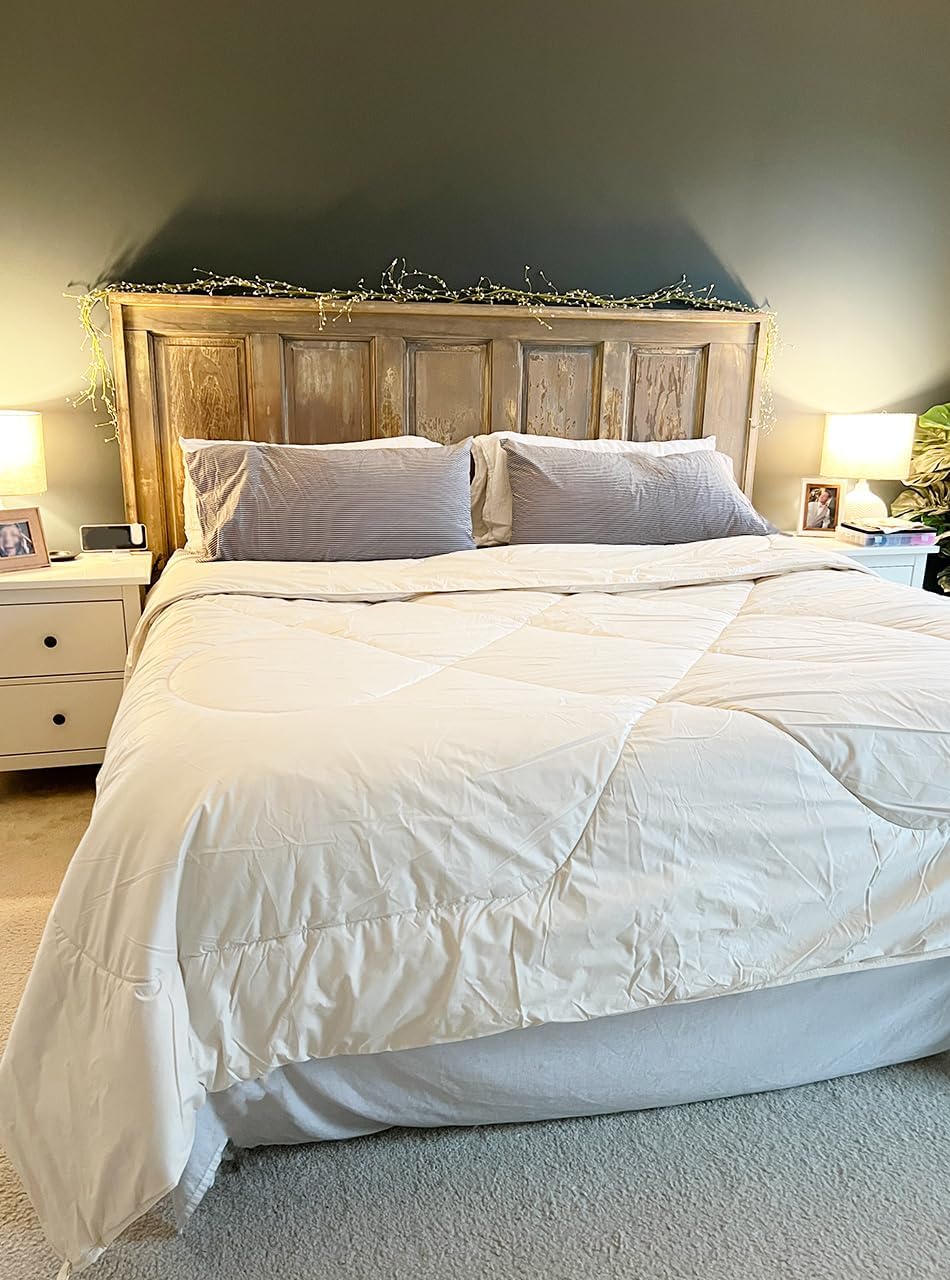 Alpaca Duvet - Hypoallergenic Comforter/Down Alternative - 100% Alpaca Wool Filling with 100% Pima Cotton Casing | Regular Weight ~ New (Double/Queen)