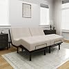 FLEXISPOT Split King Adjustable Bed Frame Base,Segmented Design,Easy Assemble, Oxford Fabric Bedspread,Wired Remote,Whisper Quiet Durable Motor,Mattress Holder, No Box Spring