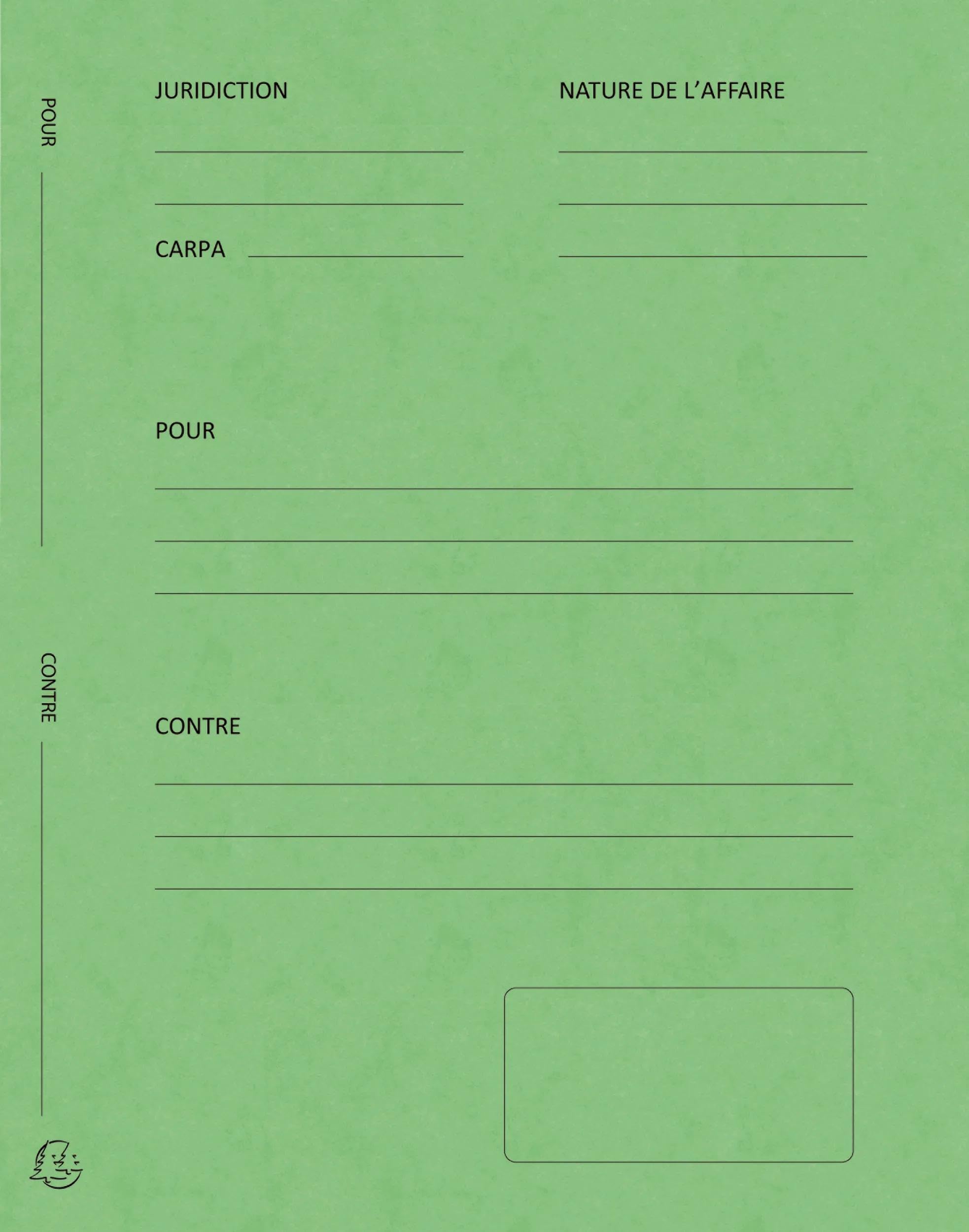 Exacompta - Rif. 220103E - Cartone da 5 confezioni da 25 cartelle di difesa "Per/Contro" - in carta lucida - dimensioni 25 x 32 cm per documenti in formato A4 - colore tiglio