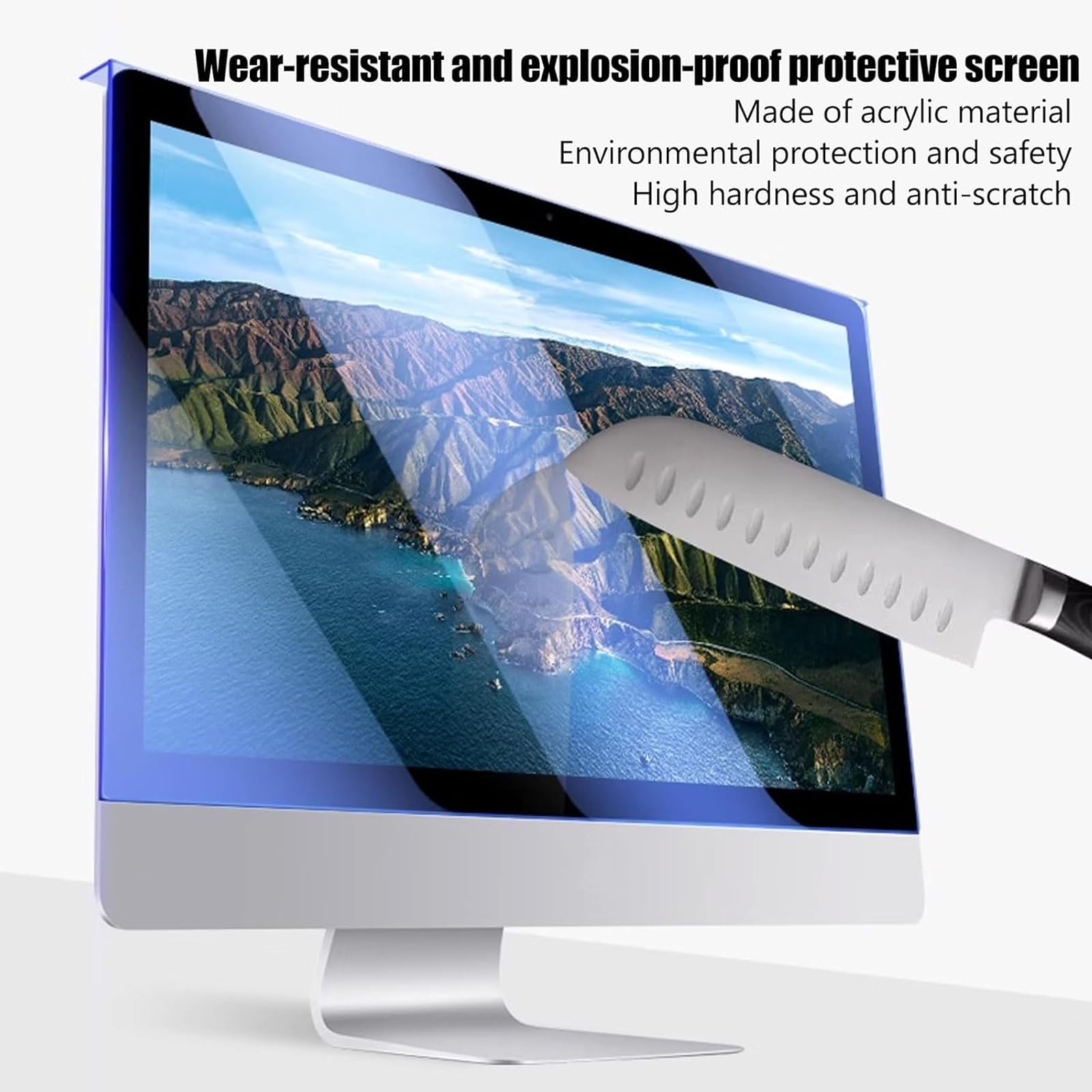 Filtre d'écran d'ordinateur de Bureau, Film de Protection Acrylique Anti-lumière Bleue, Filtre de Protection oculaire Haute définition Amovible pour Une Utilisation à Long t(24 Pouces