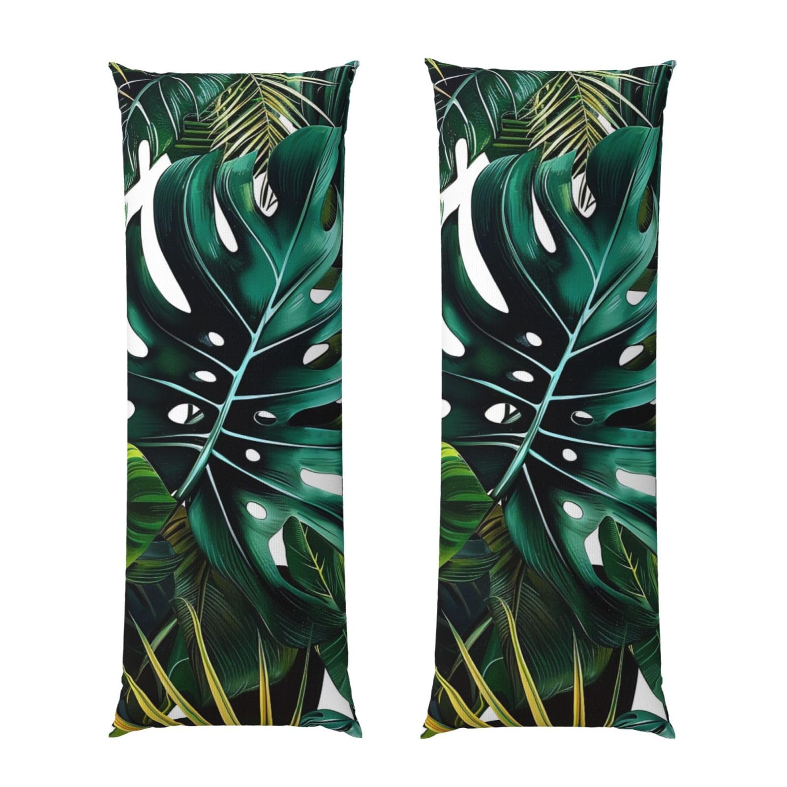 Body Pillow Cover 20x54 Inch, tropical leaves Print Long Lumbar Pillow Case with Zipper Long Body Pillowcase Decorative for Bed Sofa Bedroom