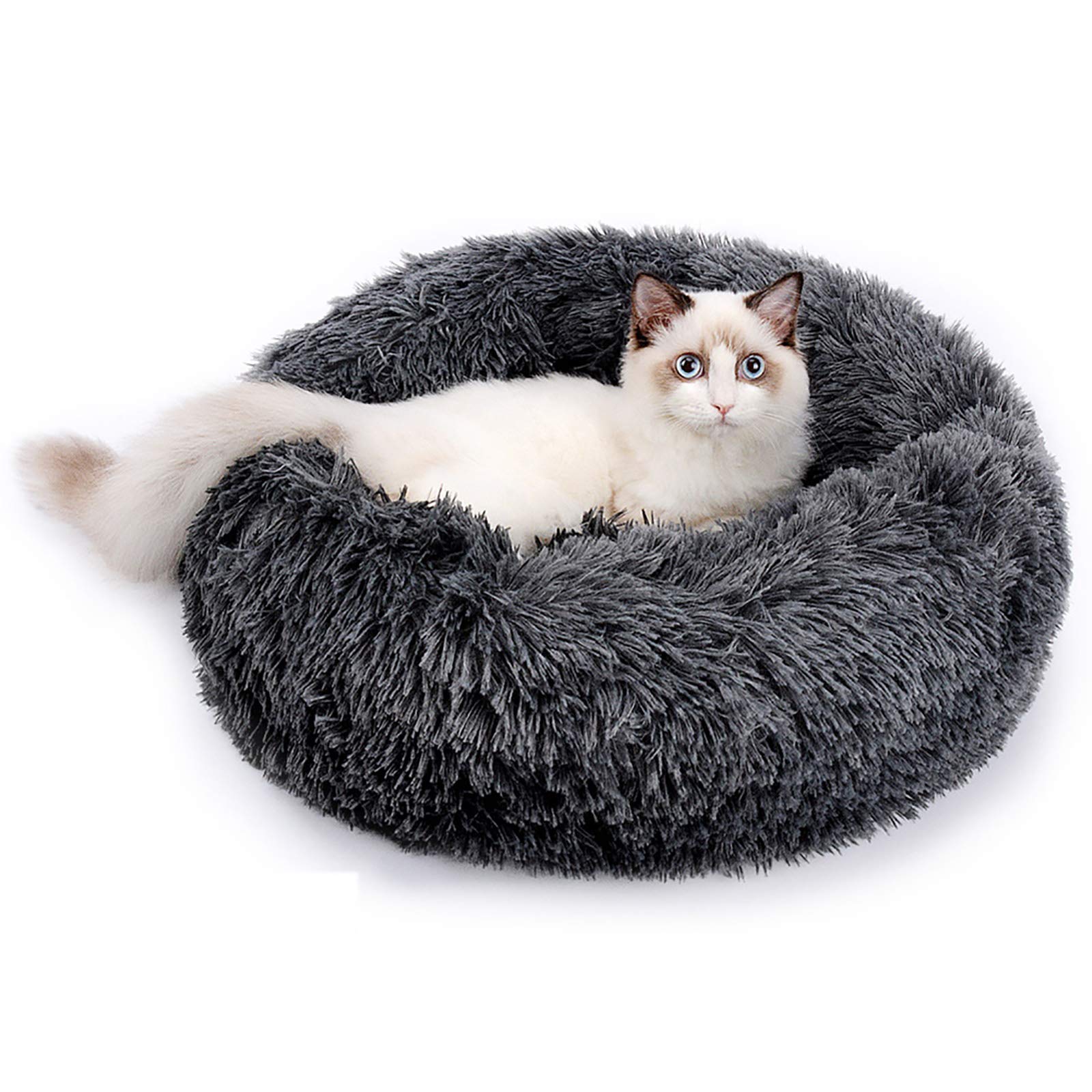 Lit donut pour chat et chien XXL 100cm coussin moelleux et chaud