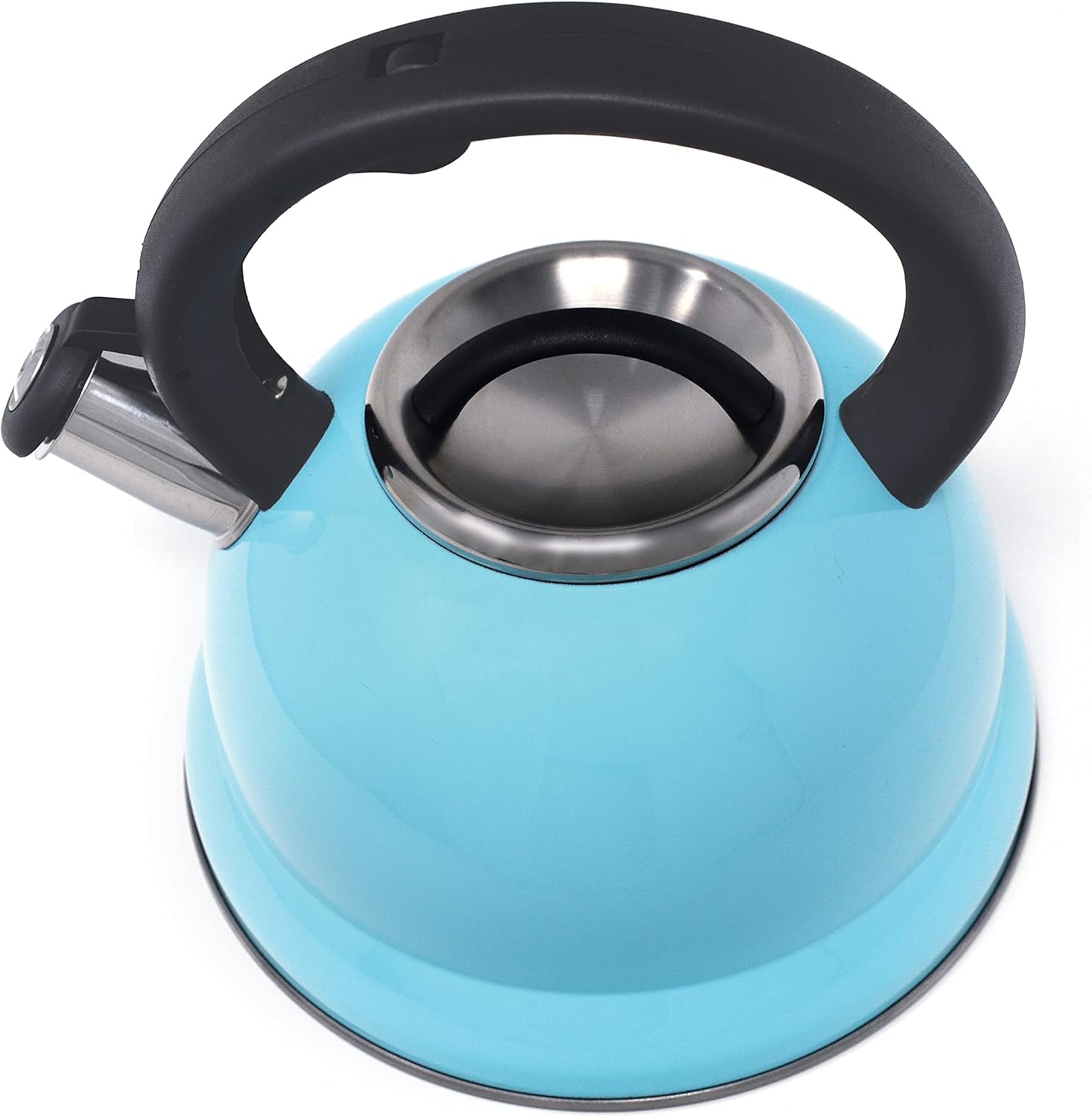 Norpro Stainless Steel Whistling Tea Kettle, Blue 10" x 9" x 8.25"