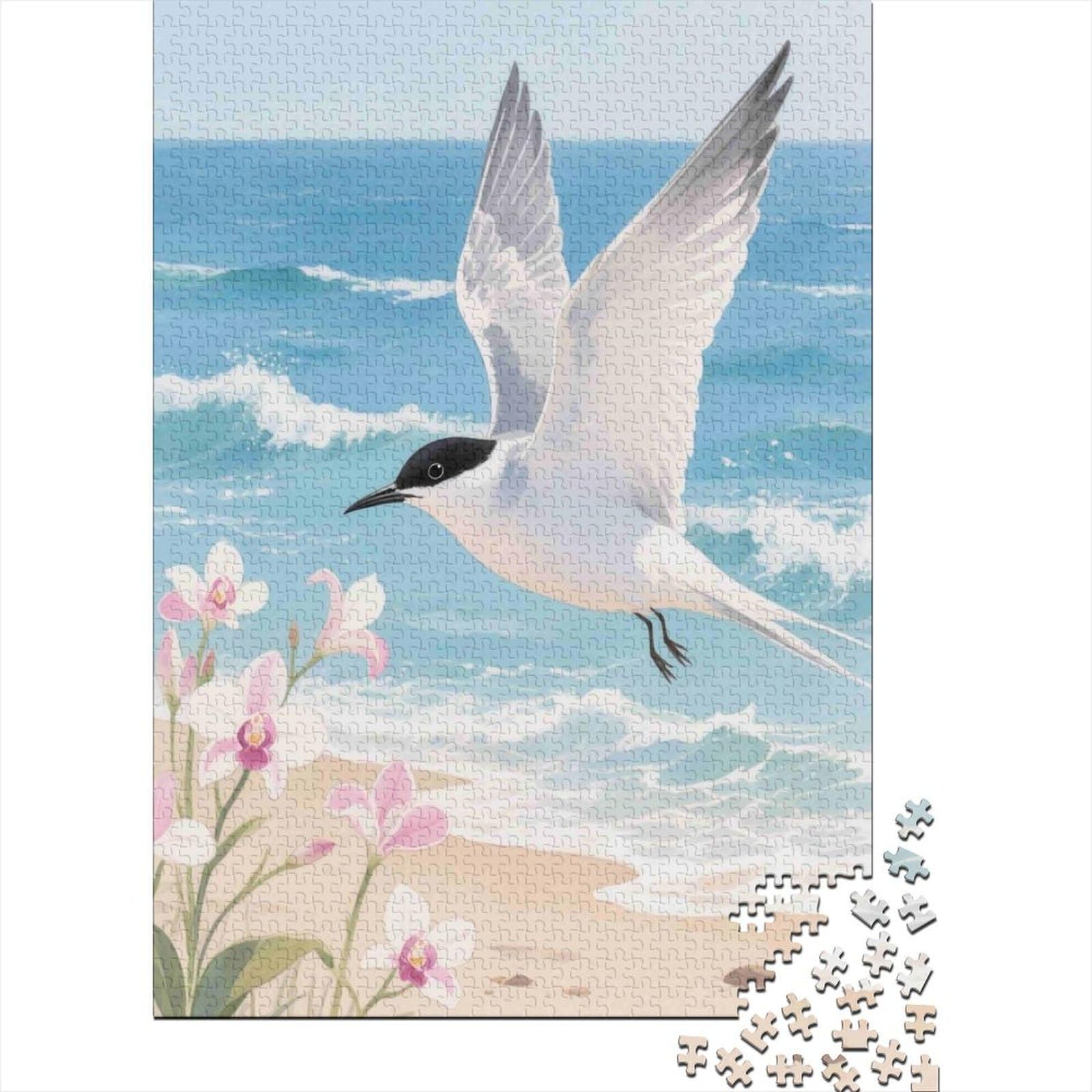 seagull 1000 Piece Jigsaw Puzzle paperboard for adults beach scenery art puzzle 1000 Pieces Puzzle Game stress relief activity leisure hobby home