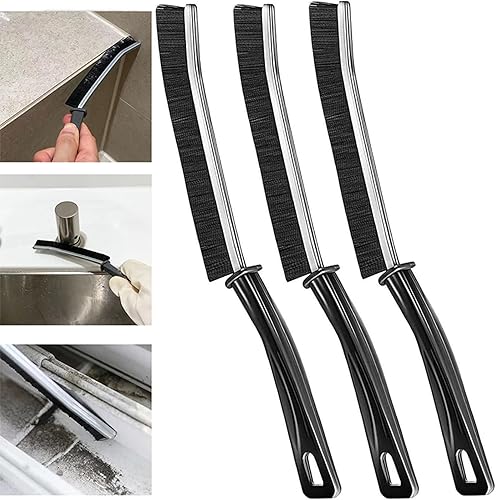 Cepillo de limpieza de huecos, cepillo de limpieza de huecos de baño, esquinas muertas multifuncionales, adecuado para cocina, baño, azulejos,