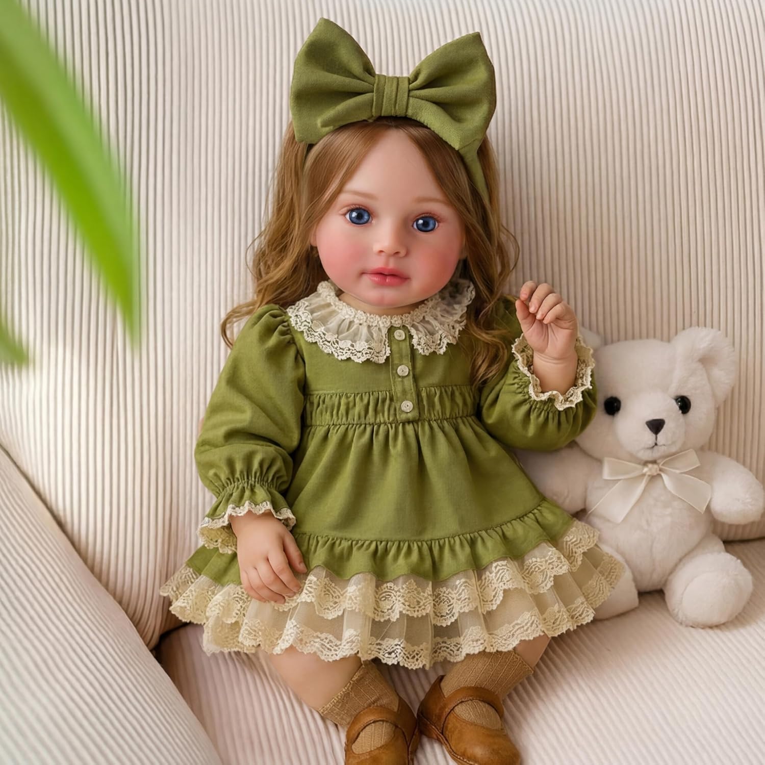 BABESIDE 20 Inch Lifelike Reborn Baby Dolls Esme Realistic Baby Doll Girl Reborn Dolls Soft Body Cute Real Life Baby Dolls with Accessories for Kids Age 3+ Pretend Play and Collectors