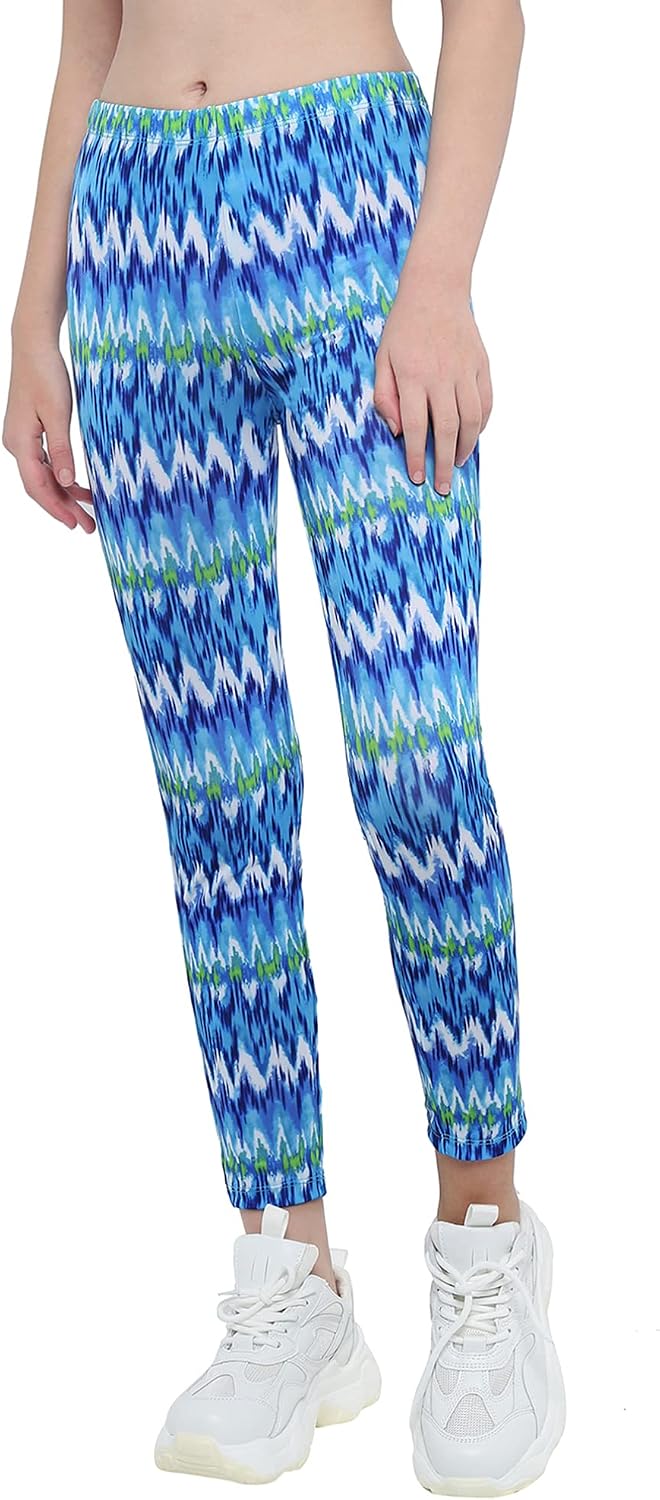 Kids Girls Athletic Leggings Skinny Tights Stretch Pants for Yoga Sports Dance Bottoms