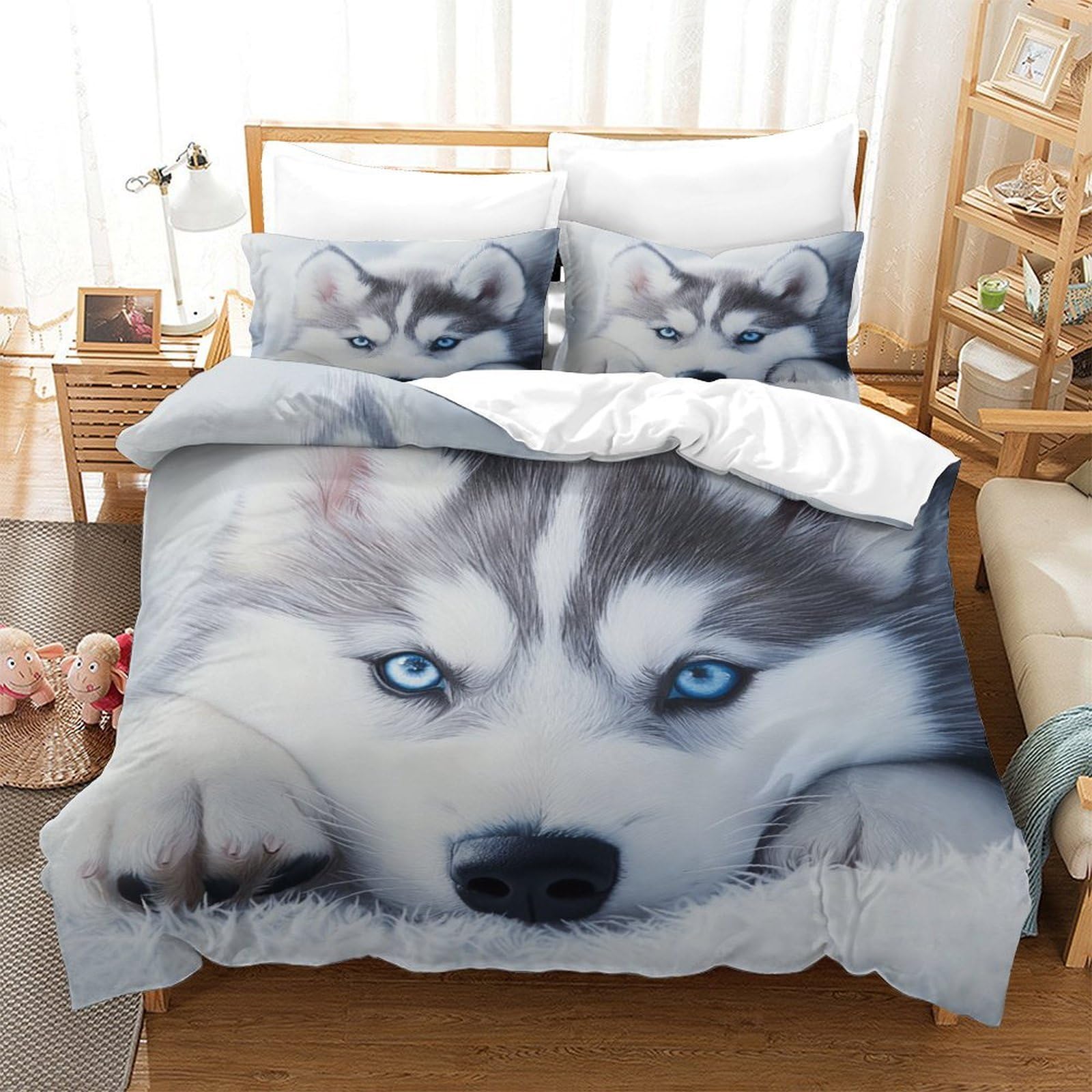 Parure de lit 140x200 cm zippée anti-plis pour simplifier le couchage des enfants