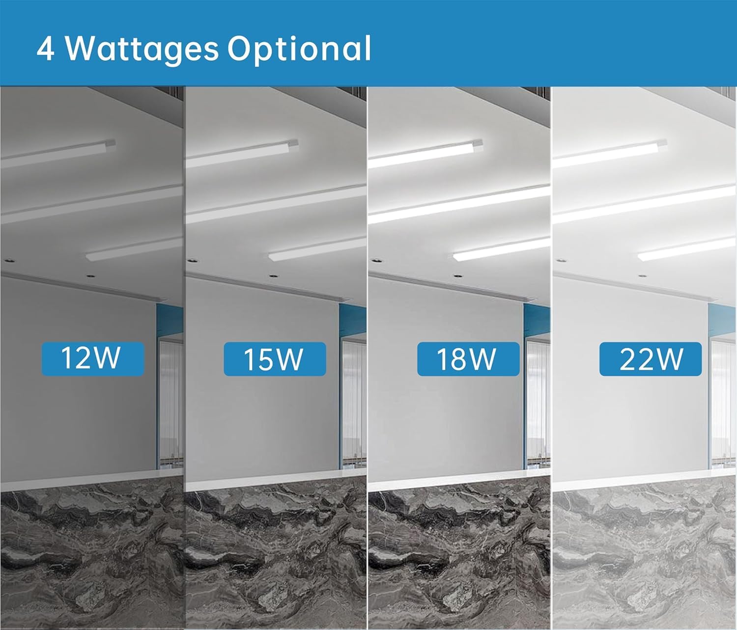 4 Pack 4FT T8 LED Tube Light, Hybrid Type a+b 12W/15W/18W/22W, 3000K |3500K|4000K|5000K|6500K, Single and Double End Powered, Plug and Play or Ballast Bypass, 2860 Lumens, G13 100-277V, Frosted Cover