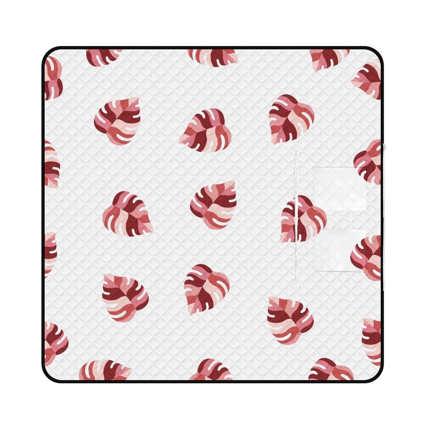 3D Stampa Turtle Backed Bamboo Pink Coperta Picnic Impermeabile Stuoia Spiaggia Pieghevole Coperta Da Picnic Per Spiaggia Campeggio Pic-nic Attività All'aperto 200x200cm