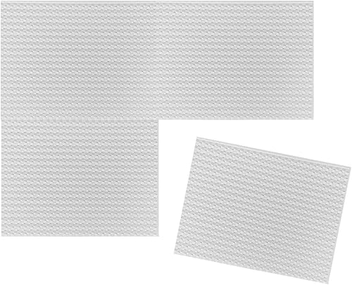 Miniatura 7 de Retro-Art - Paneles de pared 3D para cocina, paquete de 10, formas geométricas cuadradas en color blanco pintable, PVC, 24.5 x 18.5, cubierta 31.48