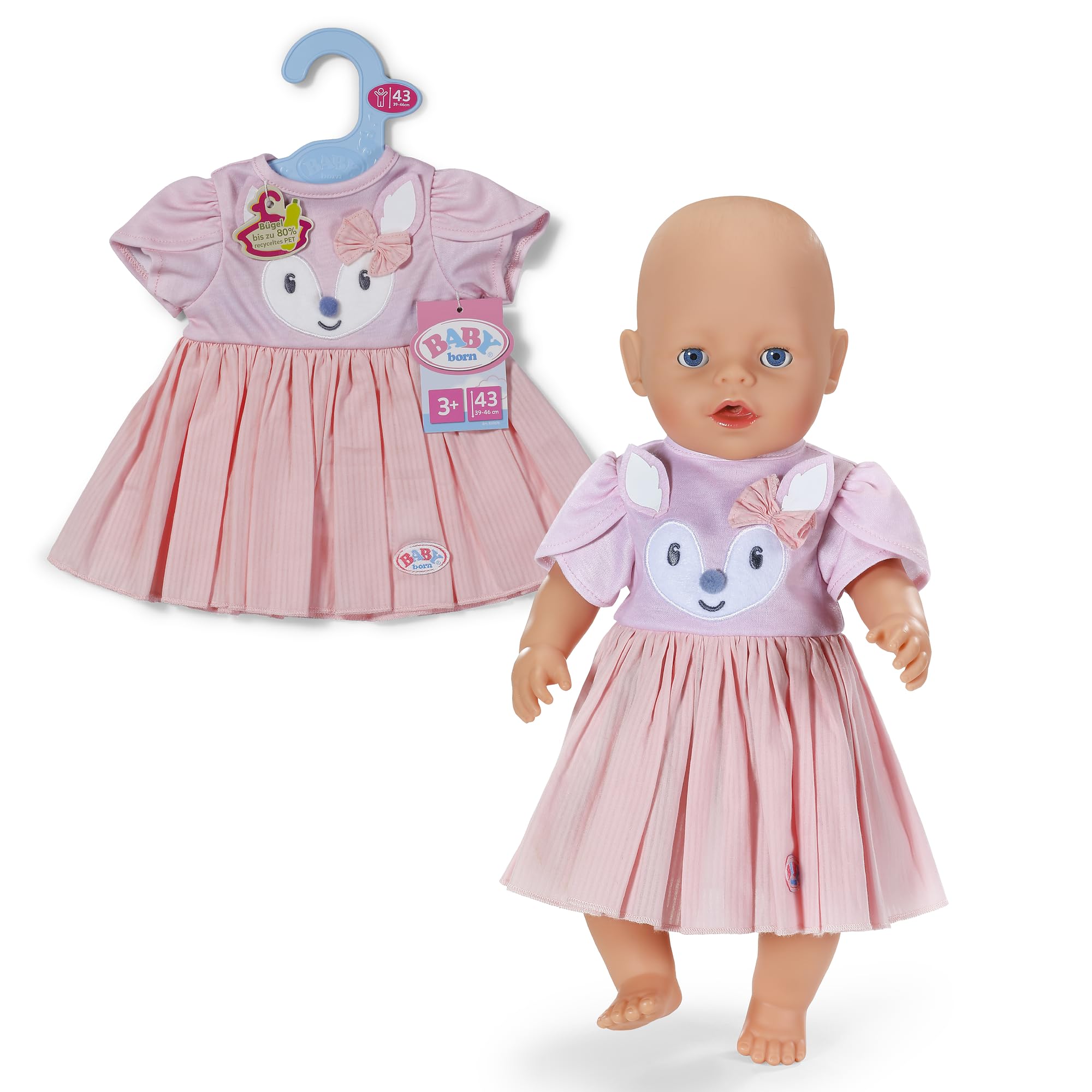 Baby Born Sukienka z aplikacją w stylu sarny dla lalek 43 cm